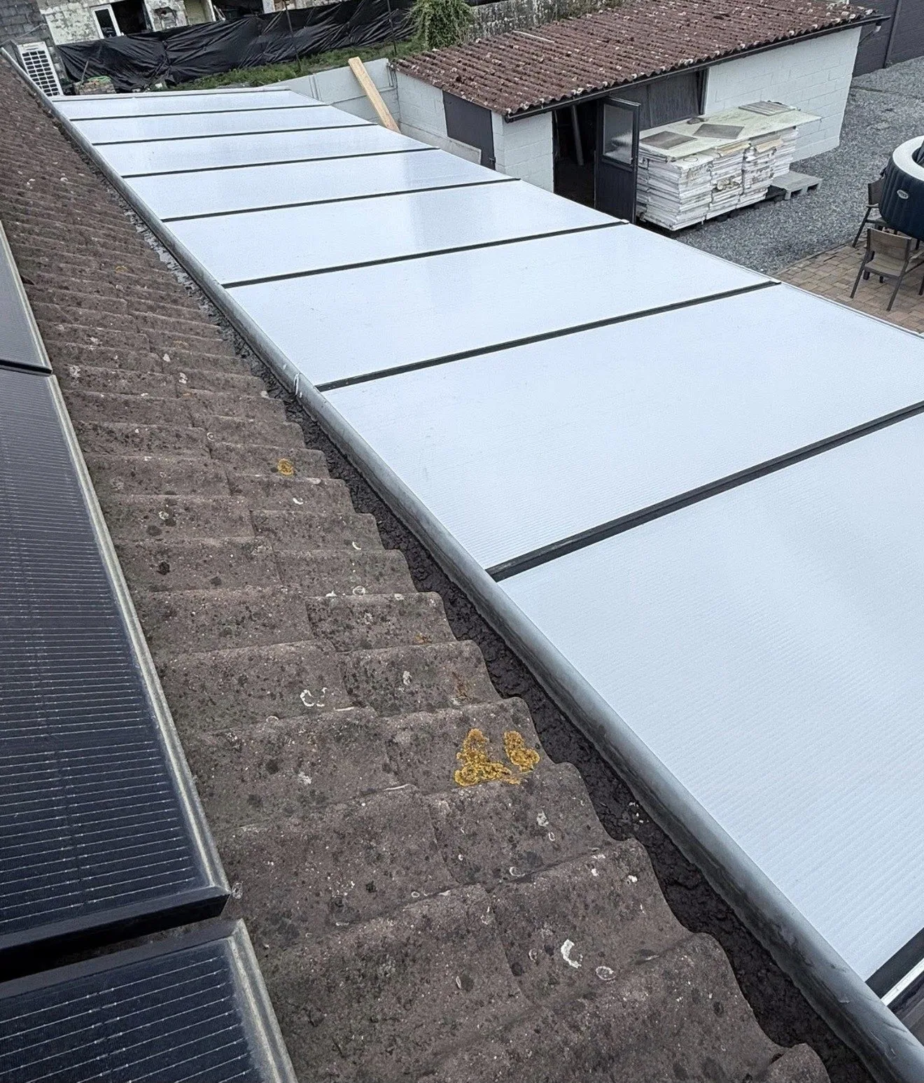 Couverture translucide de la terrasse